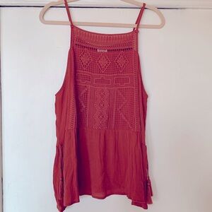 Rust crochet halter XL